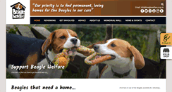 Desktop Screenshot of beaglewelfare.org.uk